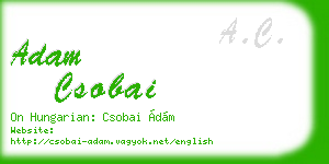 adam csobai business card