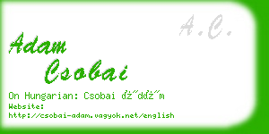 adam csobai business card